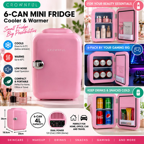Crownful mini fridge can - crownful, 4l
